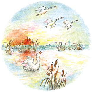 illustration by Bernadette Watts for The Ugly Duckling, Medialynx Japan 2002